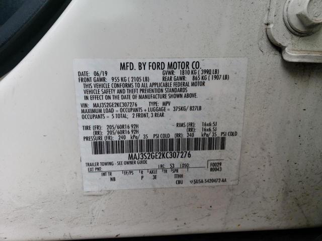 Photo 14 from auction – 2019 FORD ECOSPORT S with VIN MAJ3S2GE2KC307276