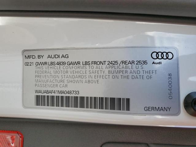 Photo 12 from auction – 2021 AUDI A4 PREMIUM with VIN WAUABAF41MA048733