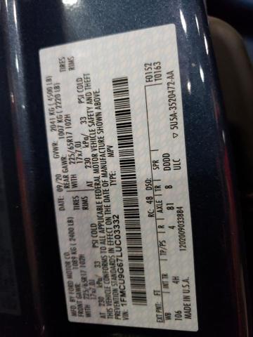 Photo 14 from auction – 2020 FORD ESCAPE SE with VIN 1FMCU9G67LUC03332