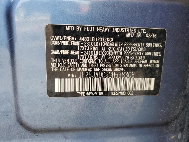 Photo 14 from auction – 2016 SUBARU FORESTER 2 with VIN JF2SJADC9GH538306