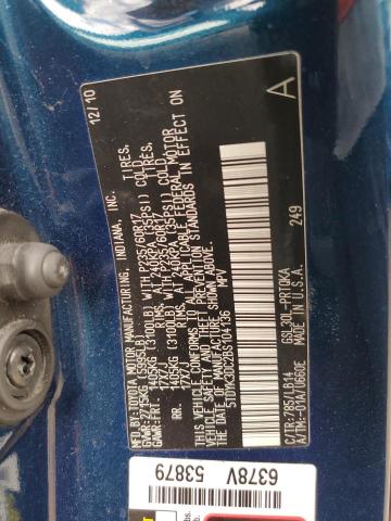 Photo 14 from auction – 2011 TOYOTA SIENNA XLE with VIN 5TDYK3DC2BS104136