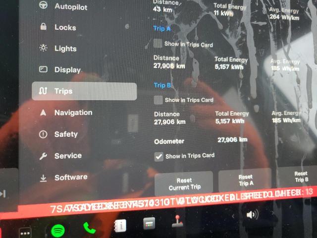 Photo 9 from auction – 2022 TESLA MODEL Y with VIN 7SAYGDEE3NF574310