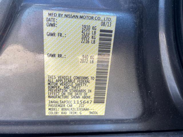 Photo 10 from auction – 2014 NISSAN ALTIMA 2.5 with VIN 1N4AL3AP3EC115647