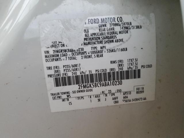 Photo 14 from auction – 2010 FORD FLEX SE with VIN 2FMGK5BC9ABA10230