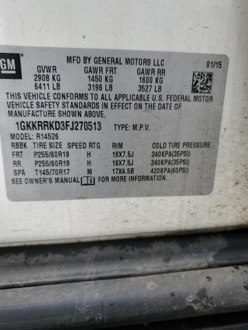 Photo 14 from auction – 2015 GMC ACADIA SLT with VIN 1GKKRRKD3FJ270513