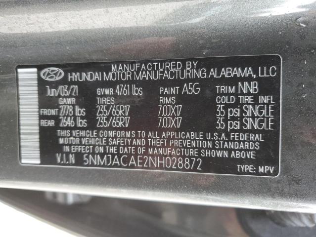 Photo 14 from auction – 2022 HYUNDAI TUCSON SE with VIN 5NMJACAE2NH028872