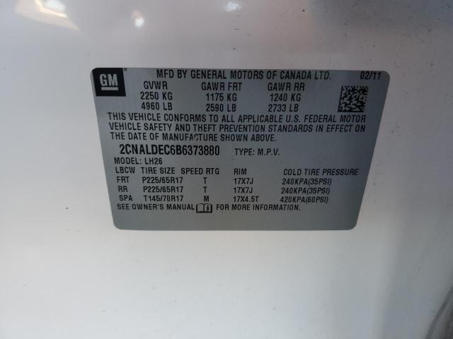 Photo 14 from auction – 2011 CHEVROLET EQUINOX LT with VIN 2CNALDEC6B6373880