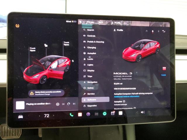 Photo 9 from auction – 2021 TESLA MODEL 3 with VIN 5YJ3E1EB3MF034228