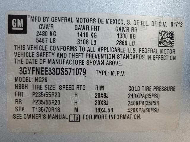 Photo 14 from auction – 2013 CADILLAC SRX PREMIU with VIN 3GYFNEE33DS571079