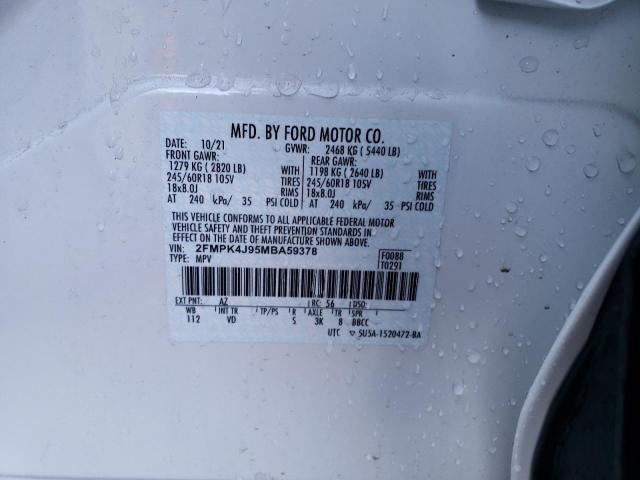Photo 14 from auction – 2021 FORD EDGE SEL with VIN 2FMPK4J95MBA59378
