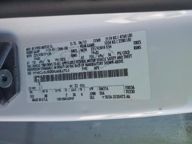 Photo 14 from auction – 2013 FORD ESCAPE TIT with VIN 1FMCU0J92DUA83763