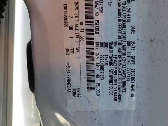 Photo 14 from auction – 2015 FORD C-MAX SEL with VIN 1FADP5BU9FL116465