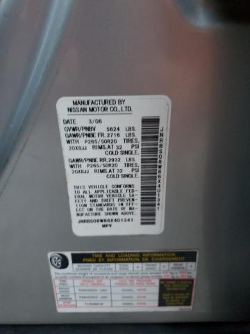 Photo 14 from auction – 2006 INFINITI FX45 with VIN JNRBS08W86X401341