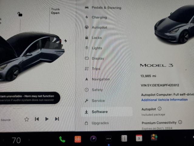 Photo 9 from auction – 2023 TESLA MODEL 3 with VIN 5YJ3E1EA9PF420812