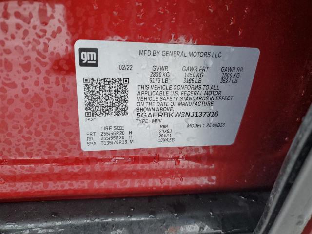 Photo 14 from auction – 2022 BUICK ENCLAVE ES with VIN 5GAERBKW3NJ137316