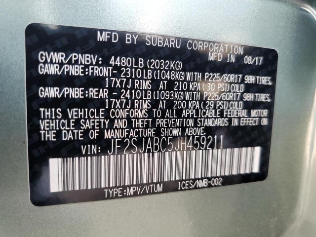 Photo 14 from auction – 2018 SUBARU FORESTER 2 with VIN JF2SJABC5JH459211