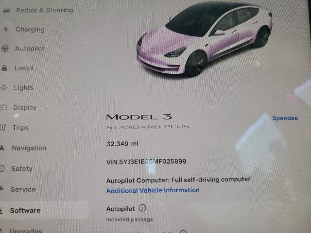 Photo 9 from auction – 2021 TESLA MODEL 3 with VIN 5YJ3E1EA6MF025899