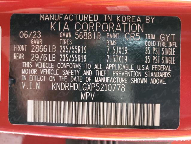 Photo 14 from auction – 2023 KIA SORENTO EX with VIN KNDRHDLGXP5210778