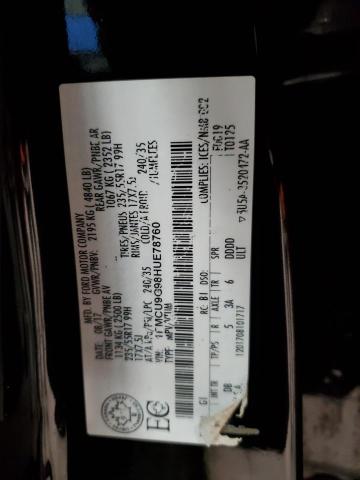 Photo 14 from auction – 2017 FORD ESCAPE SE with VIN 1FMCU9G98HUE78760