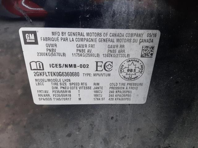 Photo 14 from auction – 2016 GMC TERRAIN SL with VIN 2GKFLTEK0G6360680