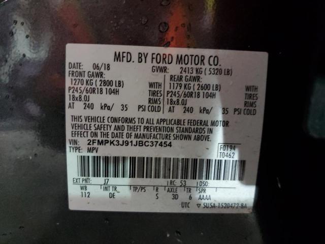 Photo 14 from auction – 2018 FORD EDGE SEL with VIN 2FMPK3J91JBC37454