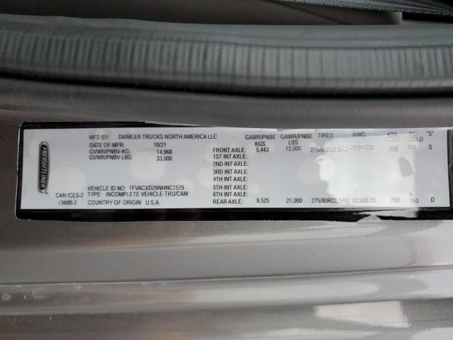 Photo 10 from auction – 2022 FREIGHTLINER W/TRAILER with VIN 1FVACXD26NHNC7579