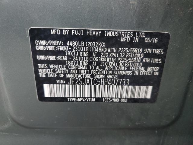 Photo 14 from auction – 2017 SUBARU FORESTER 2 with VIN JF2SJATC5HH407733