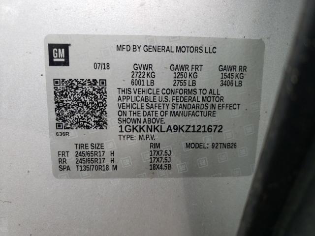 Photo 14 from auction – 2019 GMC ACADIA SLE with VIN 1GKKNKLA9KZ121672