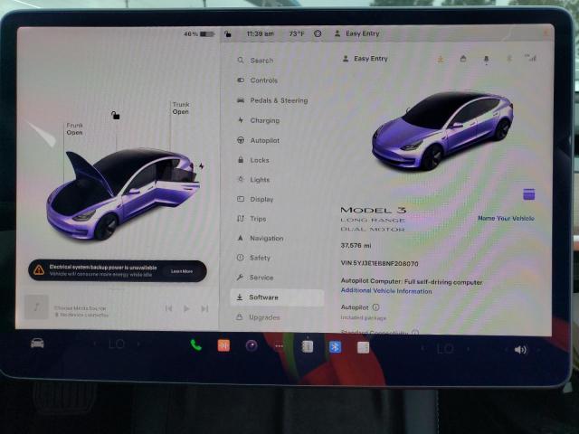 Photo 9 from auction – 2022 TESLA MODEL 3 with VIN 5YJ3E1EB8NF208070
