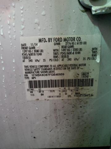 Photo 14 from auction – 2015 FORD EXPLORER X with VIN 1FM5K8D87FGB40959