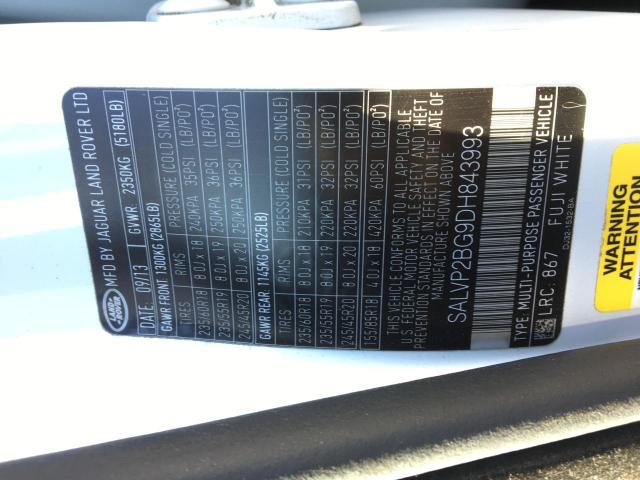 Photo 10 from auction – 2013 LAND ROVER RANGE ROVE with VIN SALVP2BG9DH843993