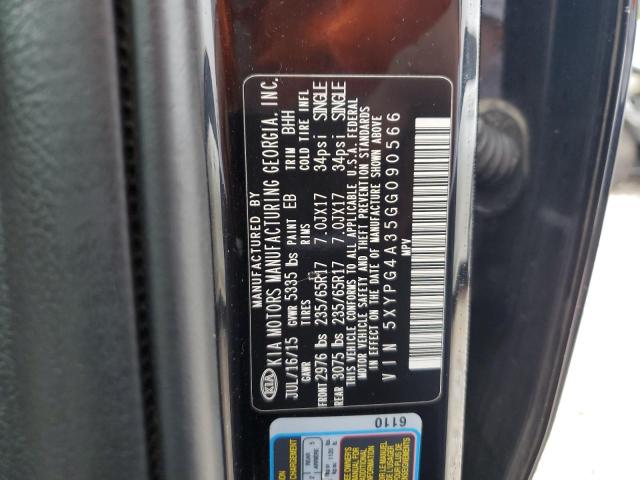 Photo 14 from auction – 2016 KIA SORENTO LX with VIN 5XYPG4A35GG090566