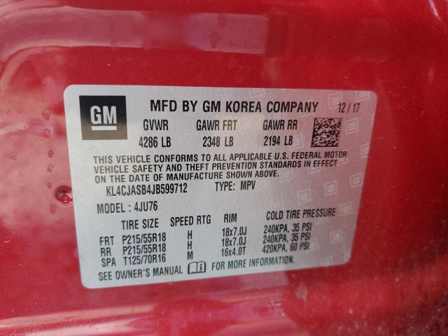 Photo 14 from auction – 2018 BUICK ENCORE PRE with VIN KL4CJASB4JB599712