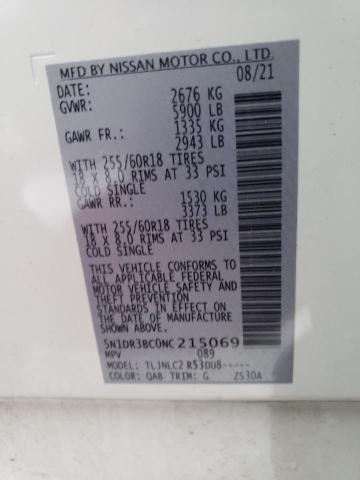 Photo 14 from auction – 2022 NISSAN PATHFINDER with VIN 5N1DR3BC0NC215069