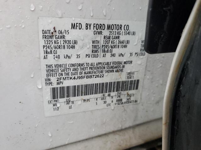 Photo 14 from auction – 2015 FORD EDGE SEL with VIN 2FMTK4J95FBB72622