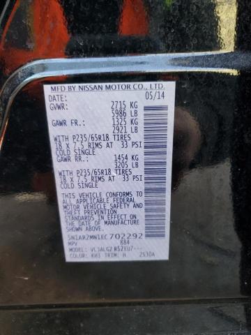 Foto 14 de la subasta – 2014 NISSAN PATHFINDER con VIN 5N1AR2MN1EC702292