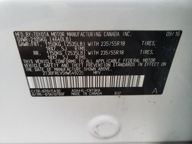 Photo 14 from auction – 2017 TOYOTA RAV4 LIMIT with VIN 2T3DFREV5HW549225