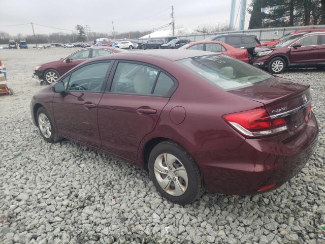 Photo 2 from auction – 2014 HONDA CIVIC LX with VIN 2HGFB2F50EH560110
