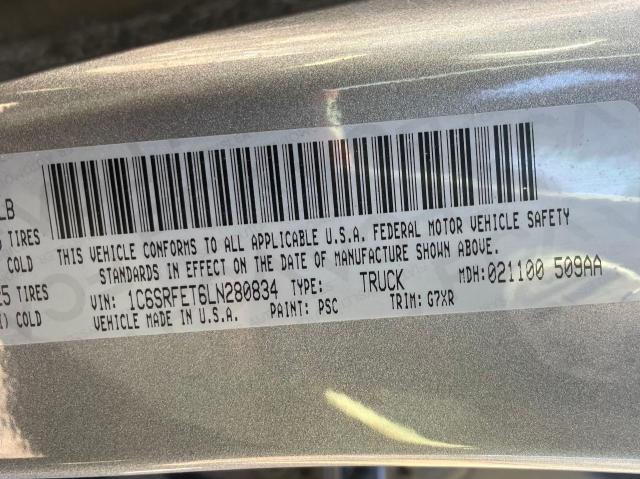 Photo 10 from auction – 2020 RAM 1500 REBEL with VIN 1C6SRFET6LN280834