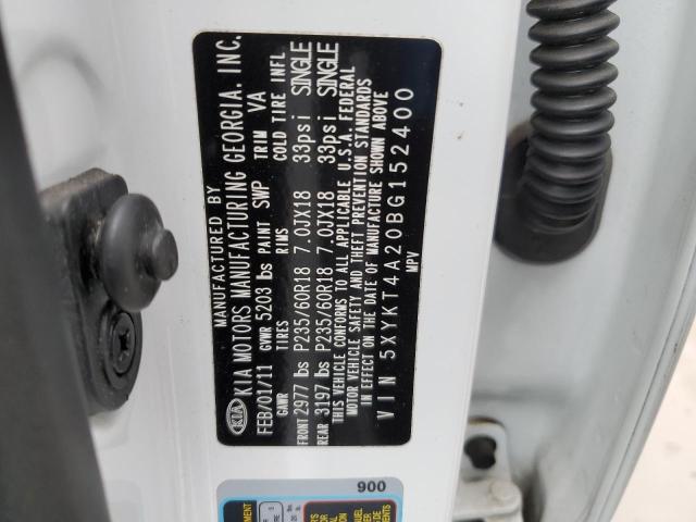 Photo 14 from auction – 2011 KIA SORENTO BA with VIN 5XYKT4A20BG152400