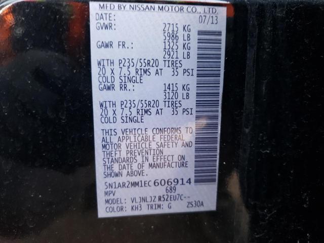 Photo 13 from auction – 2014 NISSAN PATHFINDER with VIN 5N1AR2MM1EC606914