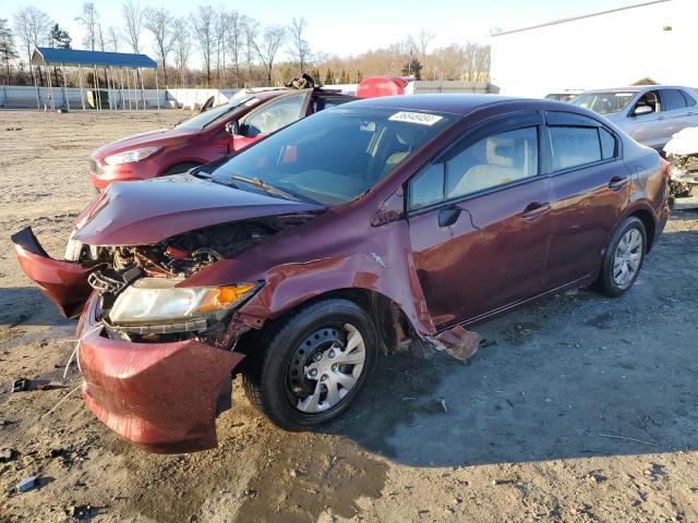 HONDA CIVIC LX 2012 with VIN 19XFB2F58CE078945 - Photo from auction