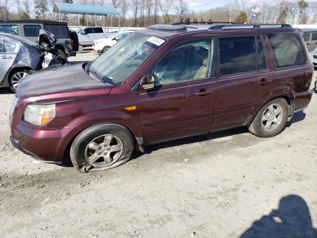 HONDA PILOT EXL 2008 with VIN 5FNYF28508B027256 - Photo from auction