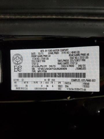 Photo 14 from auction – 2016 FORD ESCAPE SE with VIN 1FMCU9G91GUB26909