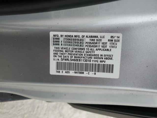 Photo 14 from auction – 2014 HONDA ODYSSEY EX with VIN 5FNRL5H60EB113010
