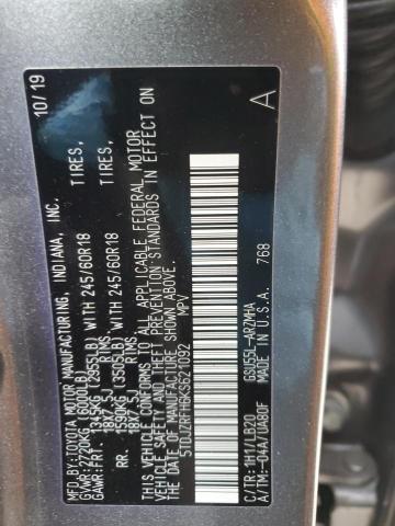 Photo 14 from auction – 2019 TOYOTA HIGHLANDER with VIN 5TDJZRFH6KS621092
