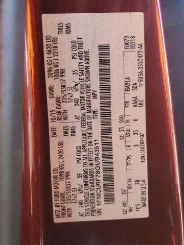 Photo 14 from auction – 2016 FORD ESCAPE S with VIN 1FMCU0F78GUB43511