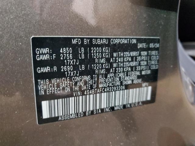 Photo 14 from auction – 2024 SUBARU OUTBACK PR with VIN 4S4BTAFC4R3293206