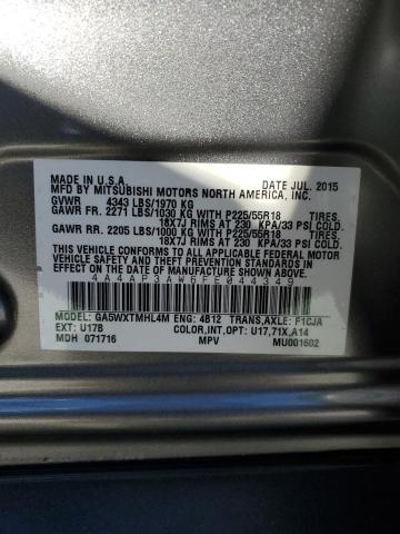 Photo 14 from auction – 2015 MITSUBISHI OUTLANDER with VIN 4A4AP3AW6FE044349