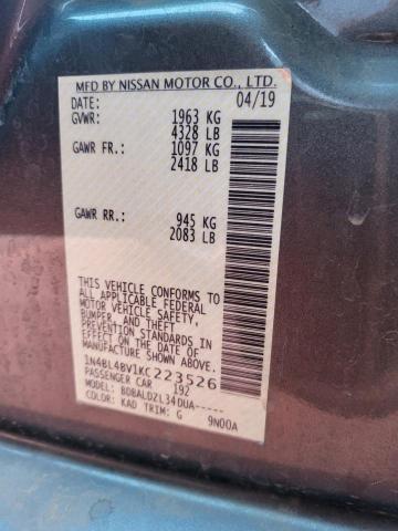 Photo 10 from auction – 2019 NISSAN ALTIMA S with VIN 1N4BL4BV1KC223526
